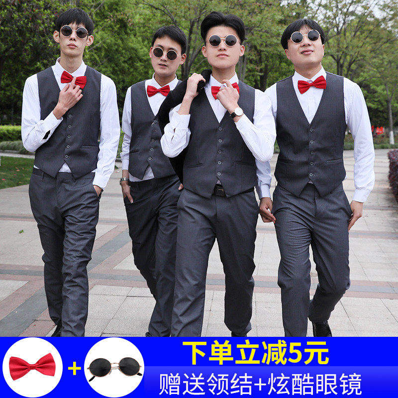 Groomsman Western Brothers loaded summer marry Uniforms suit shirt clothing Vest Three-piece Suite full dressin the Men's clothing, Vest/Vest  category - from Buy2taobao.com to provide professional Taobao agent buy service