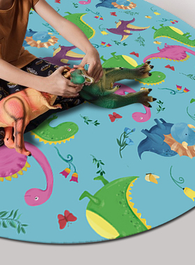 云上跃6mm冥想垫降噪减震家用健身圆垫跳绳地垫舞蹈垫可定制图案