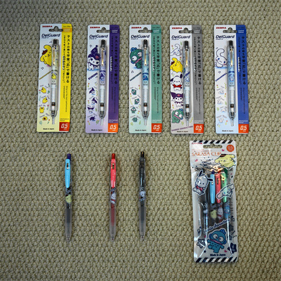 日本斑马26年LOFT限定三丽鸥sarasa中性笔水笔自动铅笔0.5彩色笔