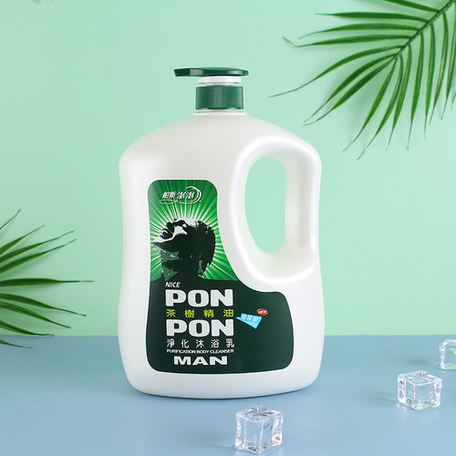 台湾进口NICE澎澎PONPON沐浴乳男士茶树精油净化控油清爽沐浴露 - 封面