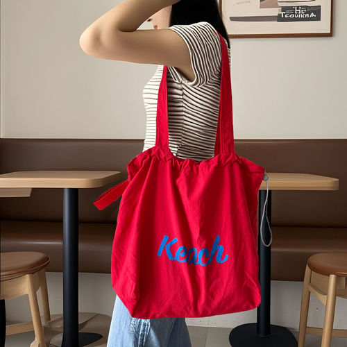 韩版新款字母印花大容量托特包