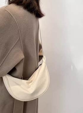 2024新款潮饺子包时尚包包女斜挎包单肩包帆布大容量洋气韩版百搭