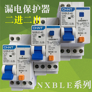 正泰漏电保护器NXBLE 二进二出 N漏保6A10A16A20A25A32A40A