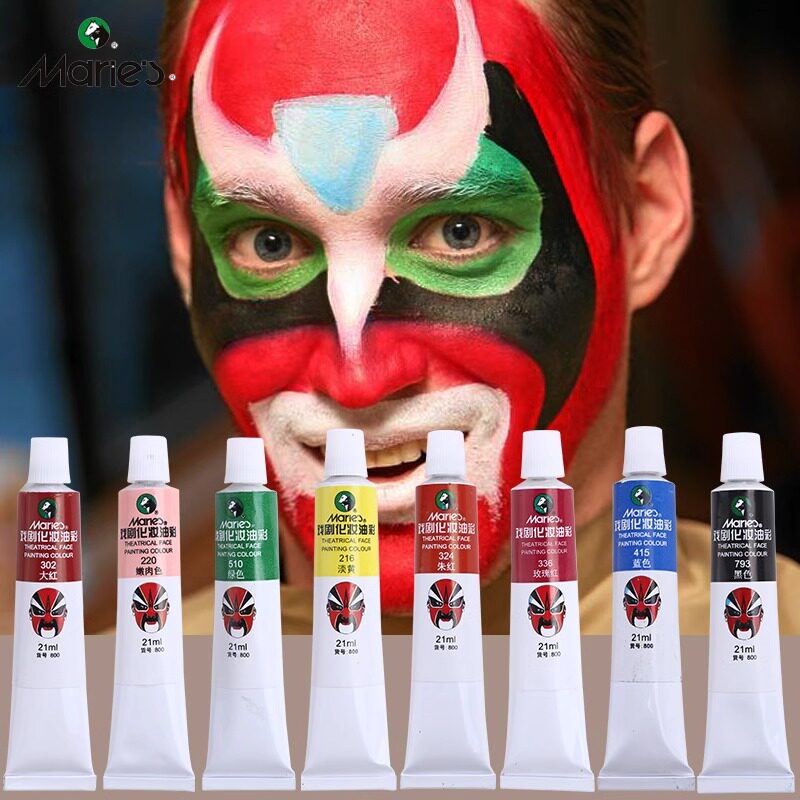 马利京剧脸谱颜料唱戏戏剧油彩人脸彩绘舞会化妆颜料舞台油彩颜料