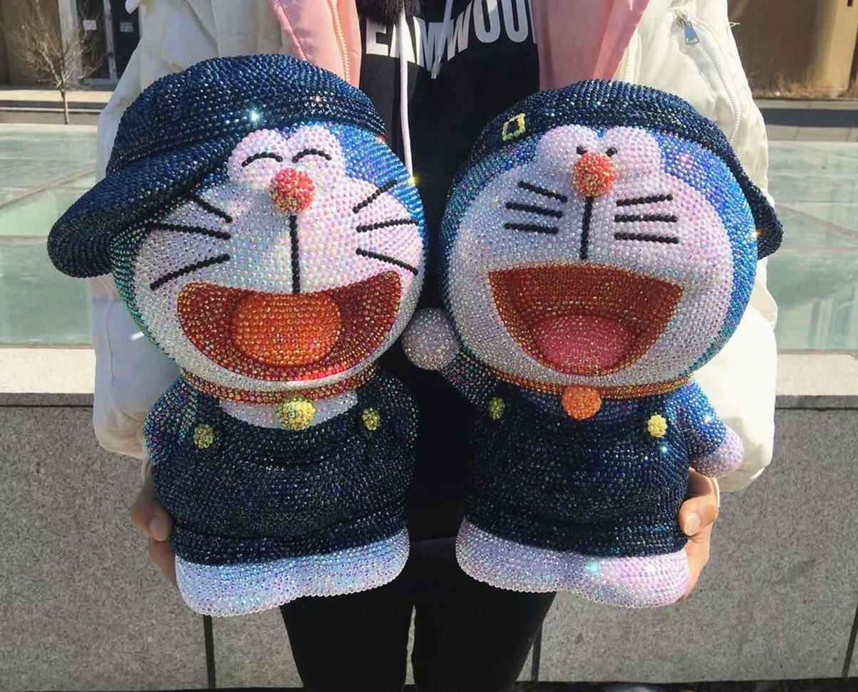 蓝胖子贴钻猫儿童生日礼物