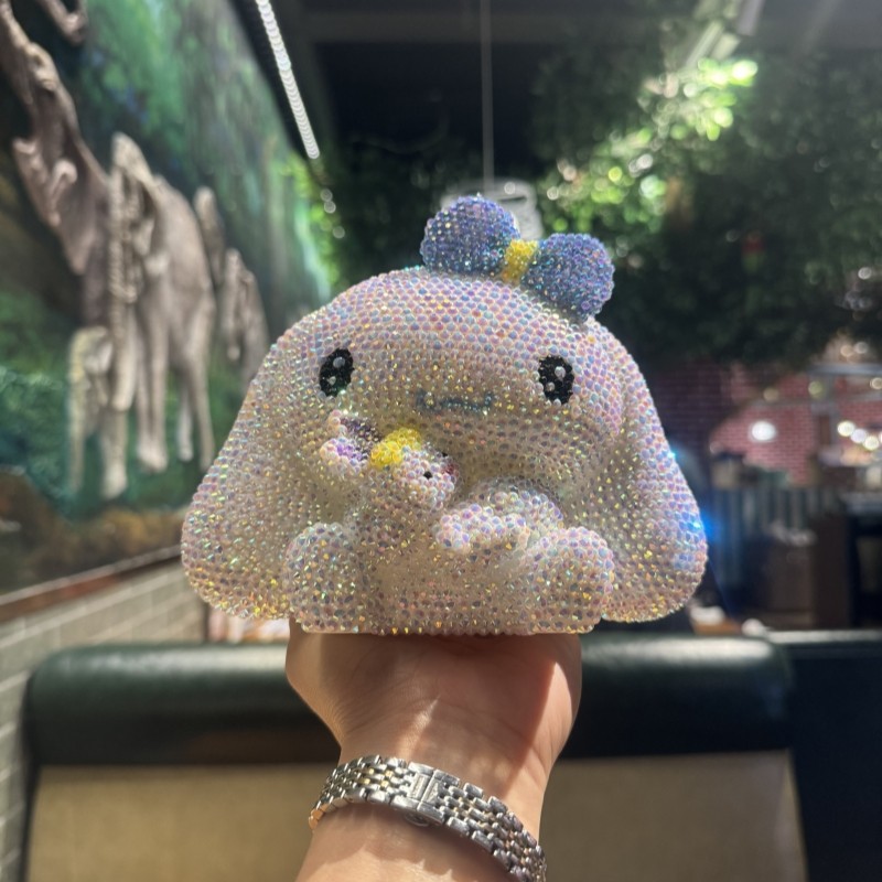 大耳狗手工DIY镶钻存钱罐礼品