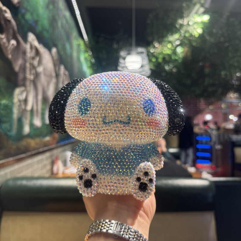 玉桂狗手工DIY镶钻存钱罐礼品