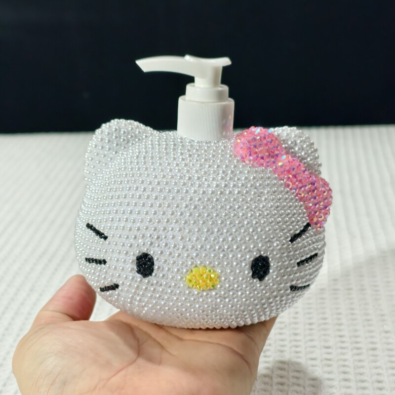 手工DIY贴钻女生小猫咪家居压瓶