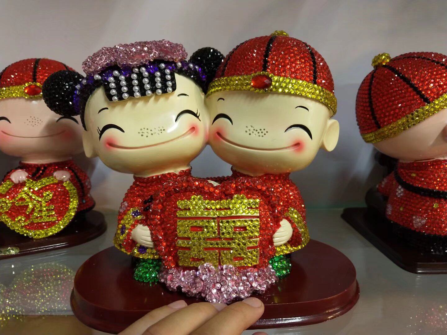 结婚礼物时尚实用创意新婚庆娃娃礼品摆件家居室内装饰品摆设