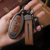 适用日产逍客钥匙套新轩逸尼桑天籁奇骏劲客蓝鸟楼兰车复古靓壳扣