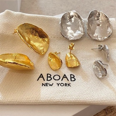 ABOAB不规则耳钉小众设计高级感