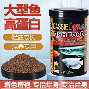 银龙鱼招财鱼饲料地图鱼鱼粮大型鱼混养通用专用鱼食瑞彩鱼粮包邮