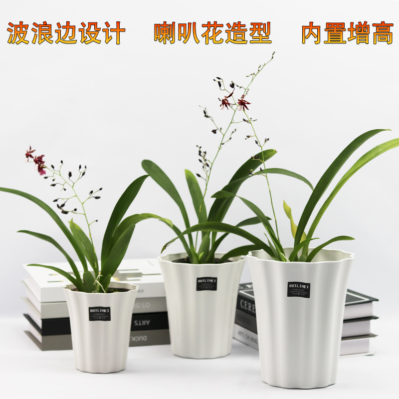 PP树脂花盆喇叭花造型