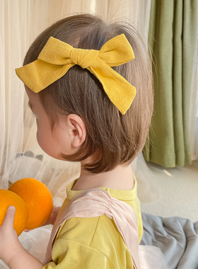 2023公主儿童可爱蝴蝶结发夹中号宝宝女童边夹顶夹双叉夹百搭头饰