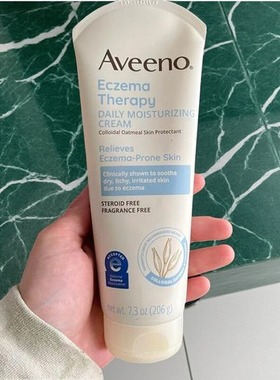 Aveeno成人eczema燕麦保湿霜354ml舒缓保湿痒干燥每天可用湿疹