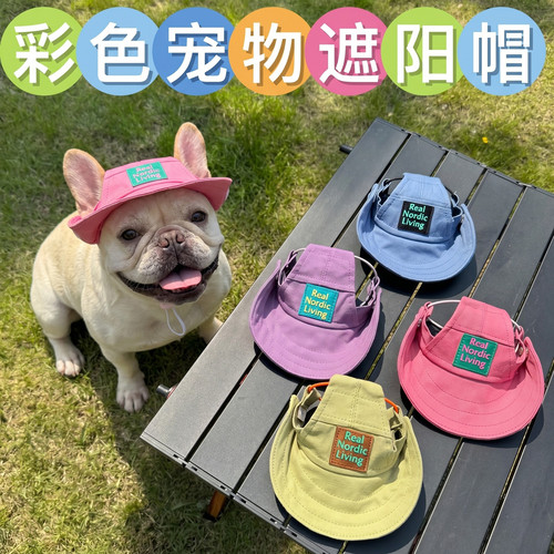 猫咪狗狗法斗夏季户外防晒遮阳帽