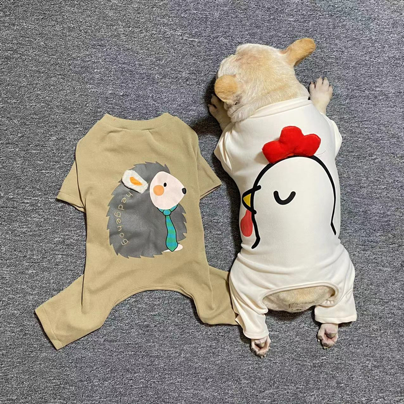 法斗巴哥胖狗德绒保暖四脚衣