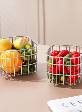 304不锈钢水果篮子厨房收纳架沥水篮蔬菜筐家用姜蒜果蔬篮置物架