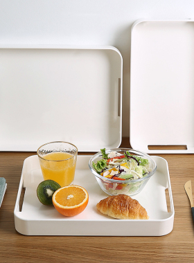 ins长方形托盘北欧家用客厅酒店商用端菜水果茶杯水杯子塑料托盘