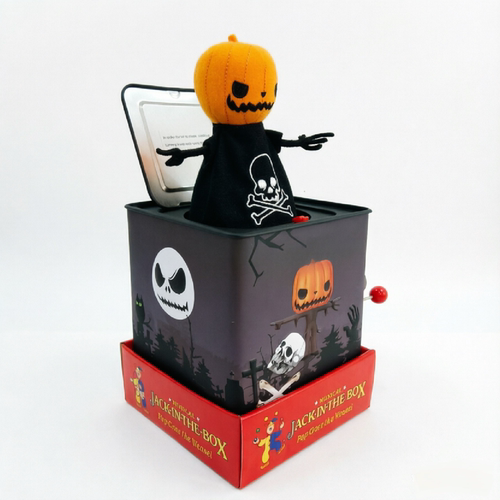 jack in the box惊喜盒子 南瓜头手摇音乐盒 万圣节整蛊玩具