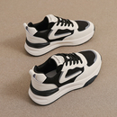 真皮爆款阿甘鞋女厚底2025春秋新款ins超火老爹鞋百搭休闲小白鞋