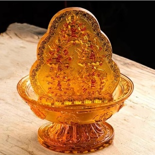 藏传用品琉璃水财神五方黄财神密宗五姓财神密宗佛像佛堂摆件