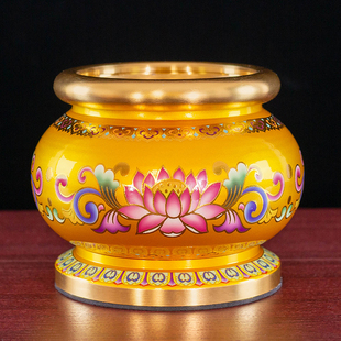 佛具用品合金香炉家用客厅佛前财神观音莲花上香香炉套装神台摆件