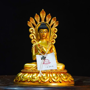 藏传纯铜五寸龙树菩萨佛像家用供奉摆件精品仿古鎏金密宗神像铜像