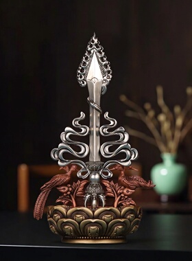 藏式纯铜三怙主文殊观音金刚手