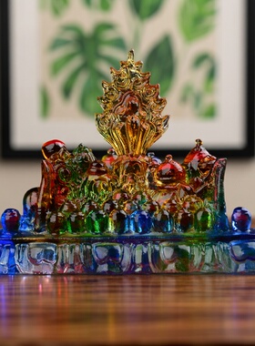 藏式古法琉璃百宝座密宗法器家用