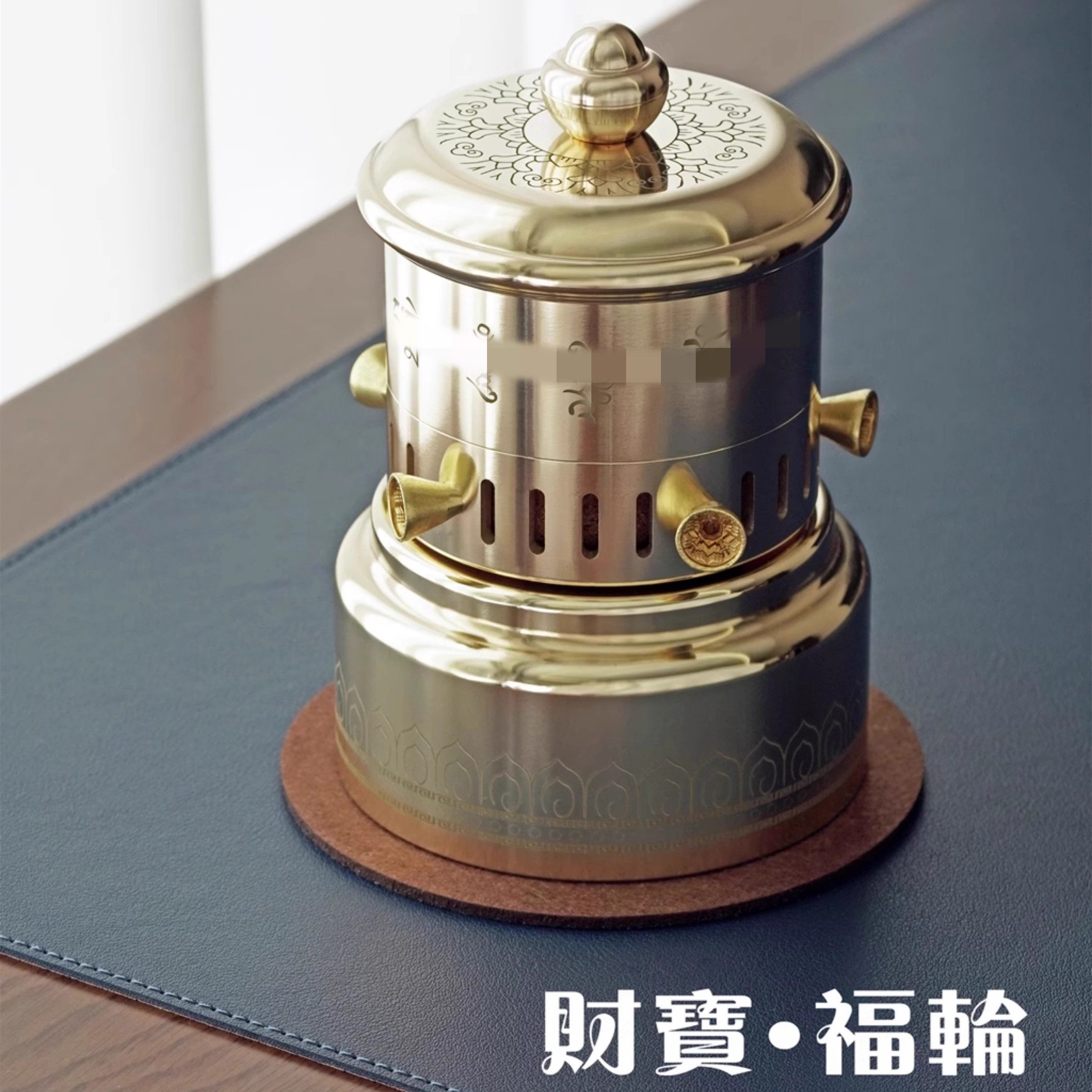 右挽狂澜藏式转经简微缩纯铜