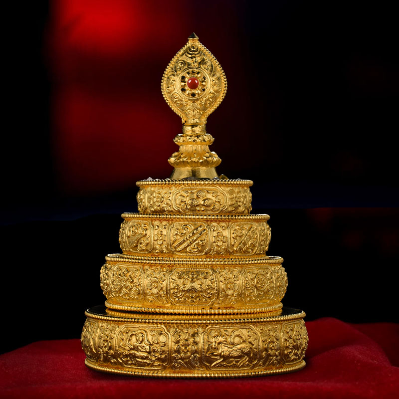 八吉祥曼扎修盘藏式纯银