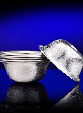 八吉祥供水杯999纯银民族风