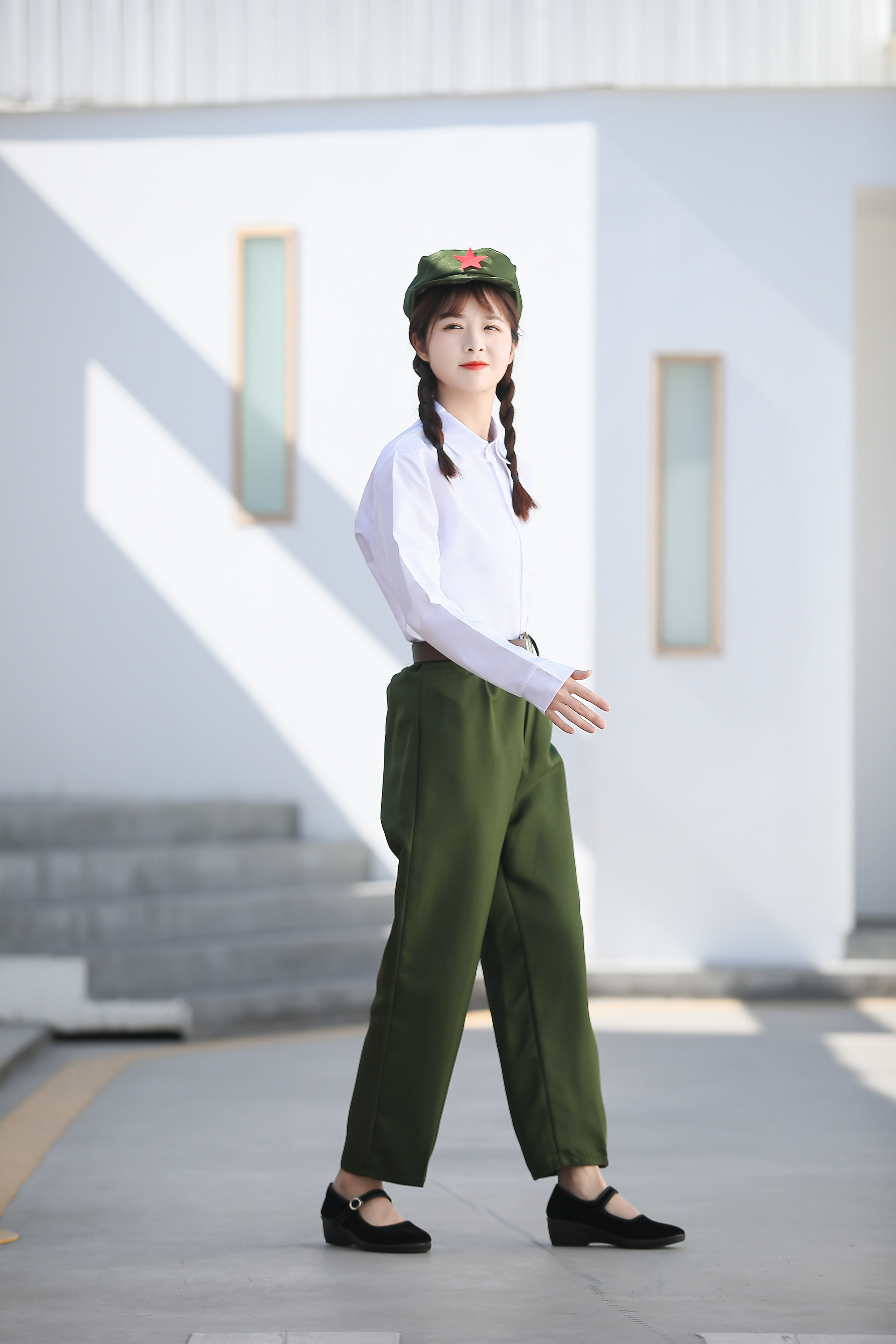 芳华怀旧知青男女70-80年代红卫兵军装舞蹈朗诵红歌合唱演出衣服