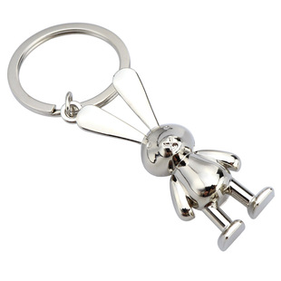 创意礼品钥匙扣定制3D兔子汽车钥匙扣挂件立体公仔太空兔钥匙链