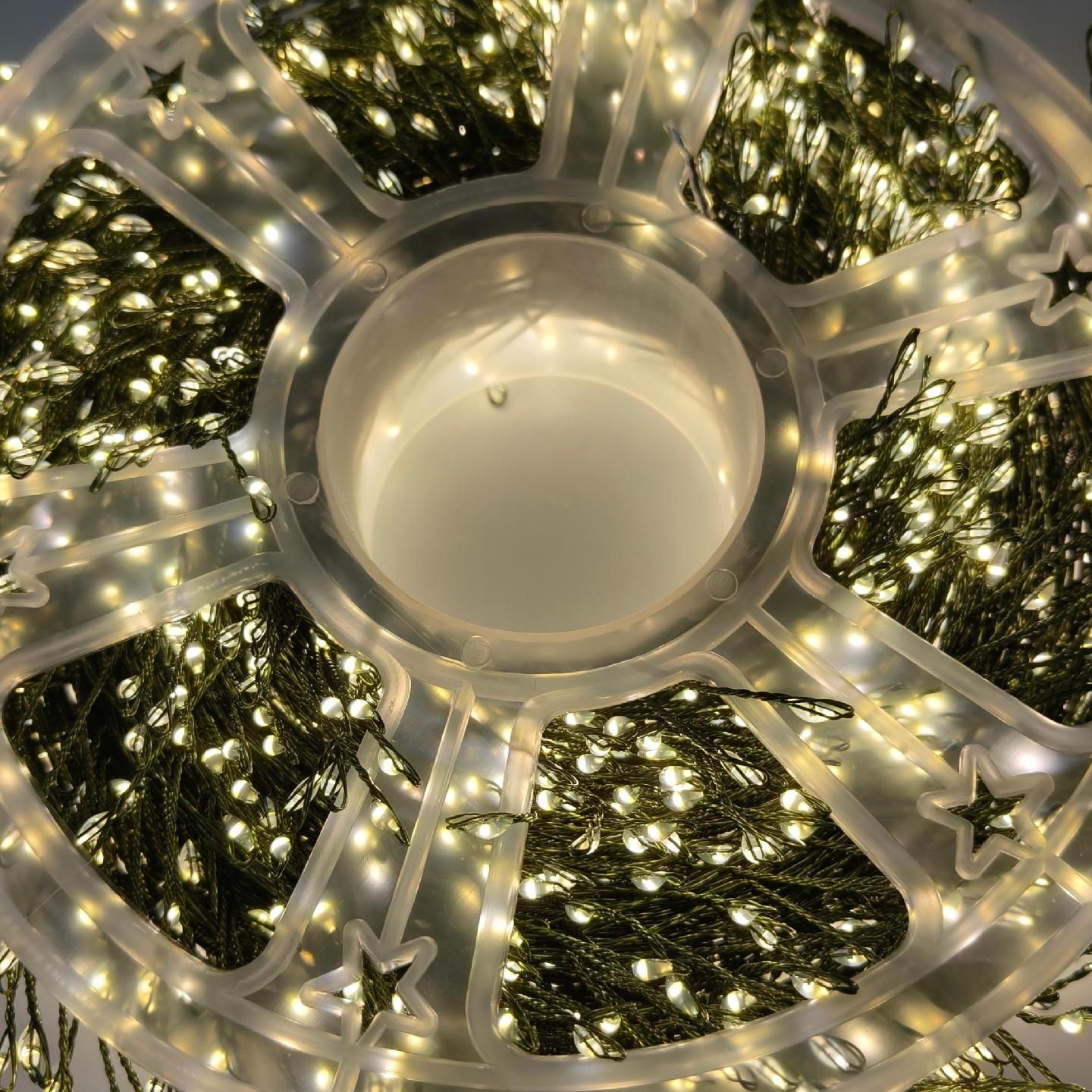 跨境LED圣诞鞭炮灯小红书同款蜈蚣脚铜线灯串室内外节日装饰彩灯