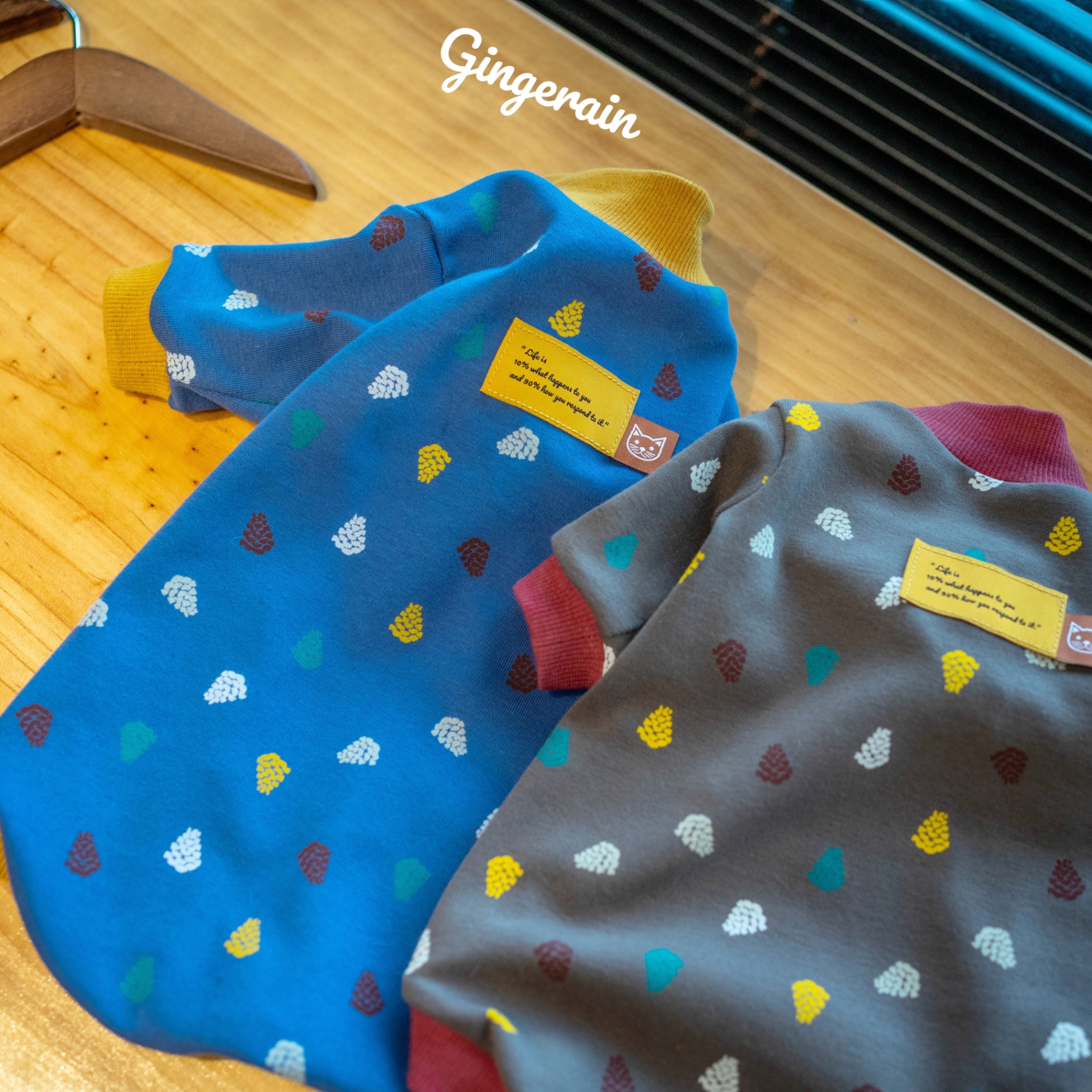 GINGERAIN无毛猫卡通印花背心