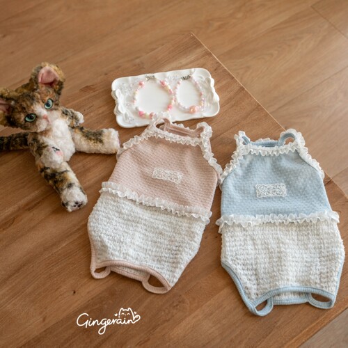 GINGERAIN 糖霜蛋糕德文猫衣服无毛猫四腿包肚吊带护肚背心打底衫