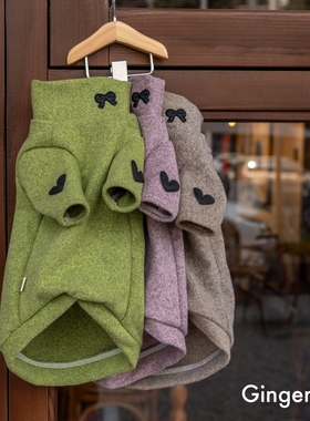 GINGERAIN 发热绒打底衫无毛猫衣服德文阳离子轻盈保暖T恤内衣