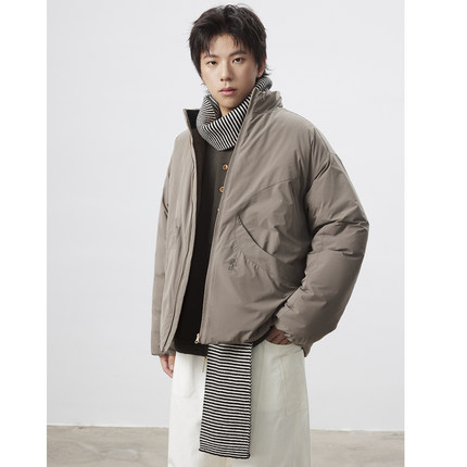 UHUZZ 25AW环流拨片棉服立领夹克宽松廓形休闲保暖外套男女棉衣冬