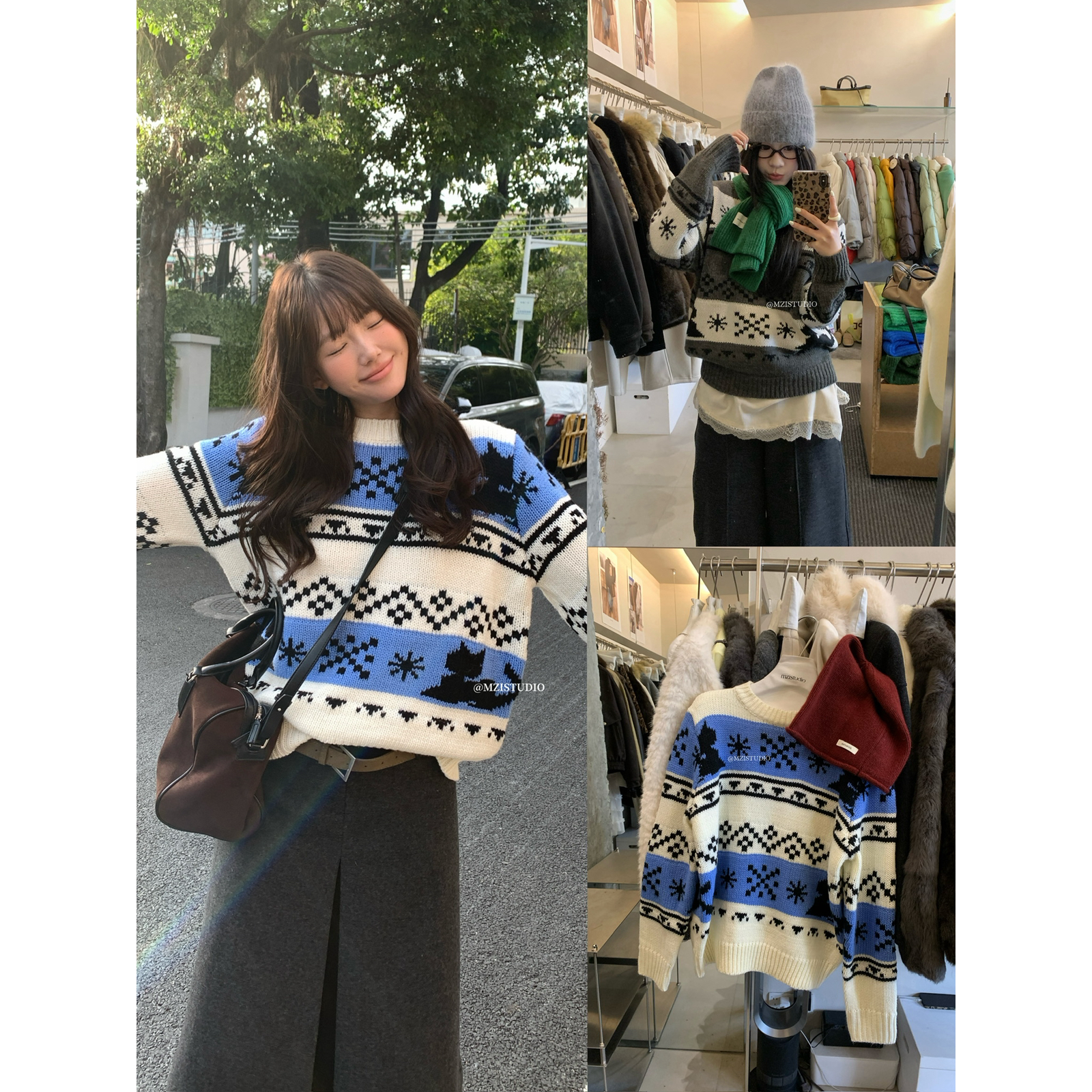 MZI STUDIO-感十足冬季简约松弛随性套头保暖毛衣（含20羊毛）251