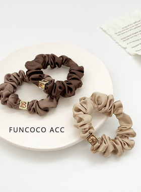 韩国进口精致高级感丝质小肠发圈2024年网红新款头绳头饰气质简约
