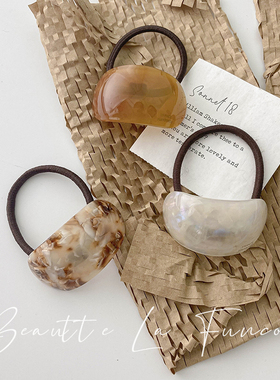 杨紫同款油画新款简约气质高马尾发扣头绳女网红绑头发圈皮套时尚