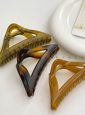 赵露思同款大号三角头发抓夹女后脑勺发夹高级感发量多气质鲨鱼夹