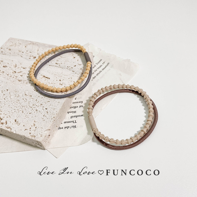 高品质双色高弹基础款橡皮筋皮套扎马尾皮绳简约耐用马尾扎头发绳,饰品/流行首饰/时尚饰品新,发饰,淘宝优惠券,粉丝福利购,淘宝优惠卷