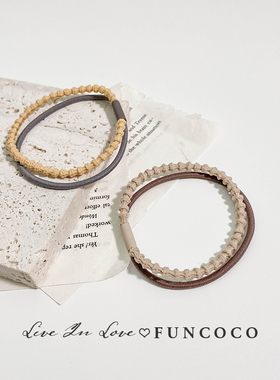 高品质双色高弹基础款橡皮筋皮套扎马尾皮绳简约耐用马尾扎头发绳