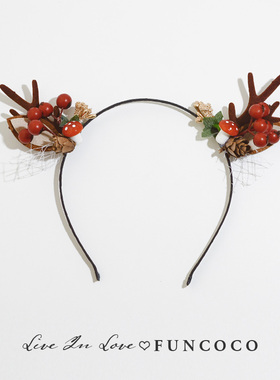 圣诞节小清新红色成人发箍头箍立体发夹甜美森女系可爱儿童发饰品