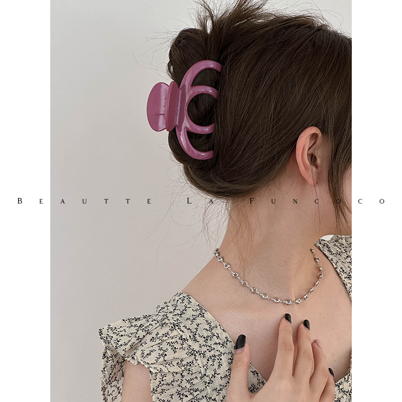 Funcoco黑色鲨鱼夹盘发头饰抓夹