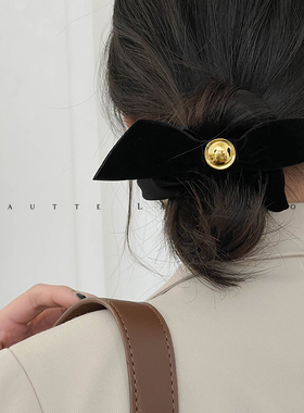 气质在线~法式大肠圈发绳女网红黑色发圈扎头绳韩国简约发饰头饰