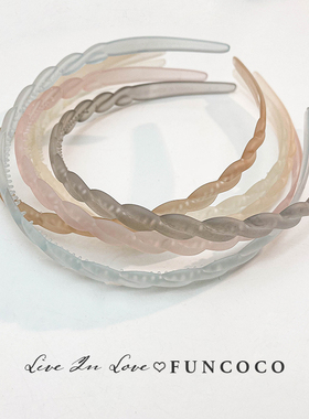 韩国进口隐形运动磨砂发箍头箍女洗脸发窟波浪发捆背头压发卡潮男